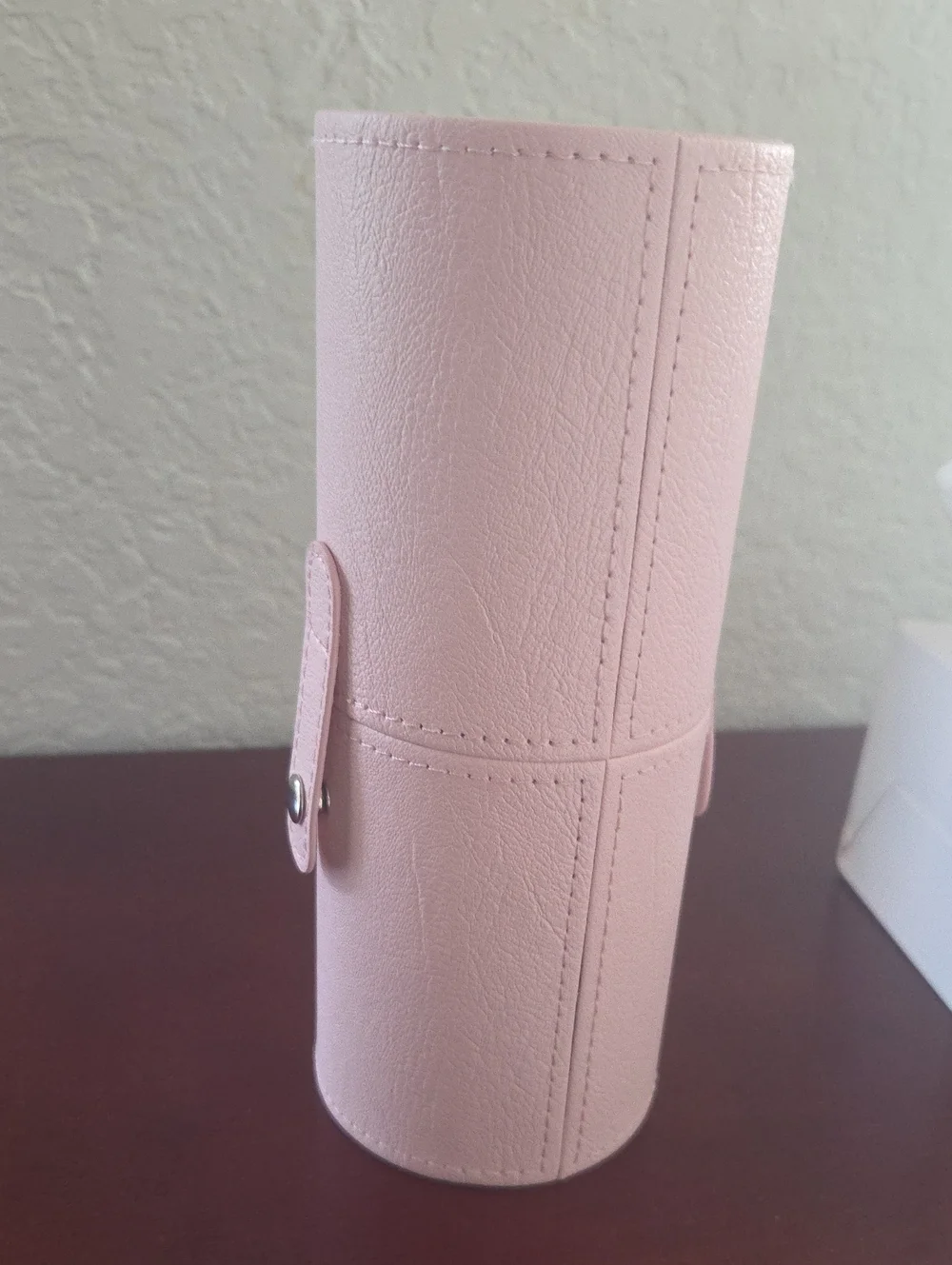 Travel Roll-Up Makeup brush leather Case in Pink